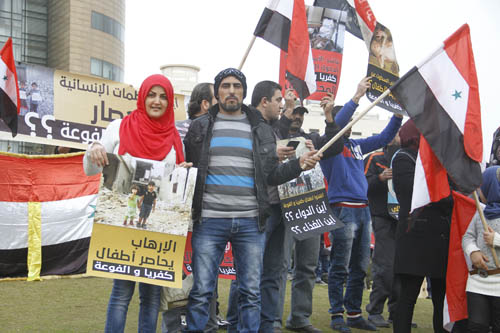 وقفة اهالي كفريا والفوعة